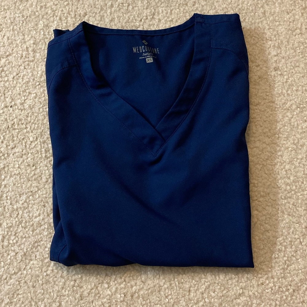 Med Couture Navy Scrub Top